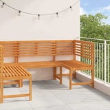 Garden Bench Set 3 pcs Brown Solid acacia wood 3328691