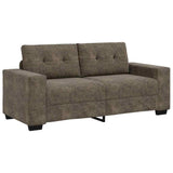 Loveseat Sofa with Cushion Dark grey Artificial Leather 4105133