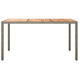 Garden Table Grey 150 x 90 x 75 cm Poly Rattan 362545