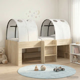 Bed with Tunnel 3 pcs Sonoma and White Engineered Wood 3423581