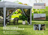 3 x 6m Pop Up Gazebo, Outdoor Canopy Shelter, Marquee Party Wedding Tent with 6 Mesh Walls and Carry T3398P325137