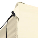 ZNTS Professional Folding Party Tent with 4 Sidewalls 3x6 m Steel Cream 48866