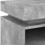 ZNTS Bedside Cabinet with LED Lights Concrete Grey 40x39x48.5 cm 836790