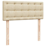 Box Spring Bed with Mattress Cream 120x190 cm Fabric 3285846