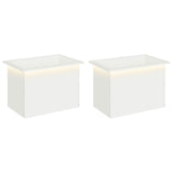 Garden Planter with LED 2 pcs White 40 x 60 x 40 cm Steel 8008143