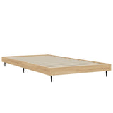Bed Frame without Mattress Sonoma Oak 100x200 cm Engineered Wood 832264