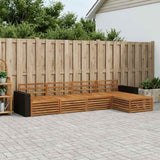Outdoor Sofa Set 5 pcs Natural Solid Acacia Wood 3383242
