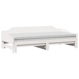 Daybed with Trundle without Mattress White 90x190 cm Single Solid Wood 850909