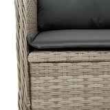 Garden Bench Light Grey Poly Rattan 3394463