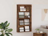 Magazine Rack 2 pcs Old Wood 60 x 12 x 70 cm Engineered Wood 890837
