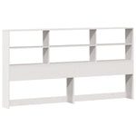 Bookcase Bed without Mattress White 180x200cm Super King Solid Wood Pine 3322400