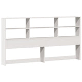 Bookcase Bed without Mattress White 180x200cm Super King Solid Wood Pine 3322400