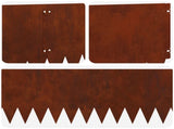 Lawn Edging 10 pcs 103 x 30 cm Steel Rusty 8008516