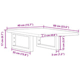 Basin Shelf Wall Mounted Steel and Solid Wood Oak 3302557