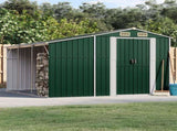 Garden Shed Green 277x279x179 cm Galvanised Steel 3188287