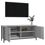TV Cabinet with Doors Grey Sonoma 102x35x45 cm Engineered Wood 826293
