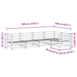 5 Piece Garden Sofa Set Impregnated Wood Pine 3299433