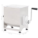 ZNTS Meat Mixer with Gear Box Silver Stainless Steel 50960