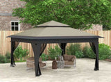 3 x 3 Pop Up Gazebo with Mosquito Netting, 1 Person Easy up Marquee Party Tent with 1-Button T3398P320180