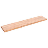 Wall Shelf Light Brown 140x30x cm Treated Solid Wood Oak 363700