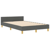 ZNTS Bed Frame Dark Grey 120x200 cm Fabric 3344642