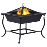 Fire Pit Black 42x42x45 cm Steel 46647