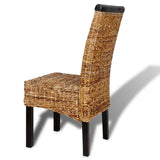 Dining Chairs 4 pcs Abaca and Solid Mango Wood 274198