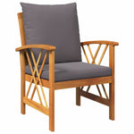 Garden Sofa Set with Cushion 3 pcs Brown Solid acacia wood 4106450