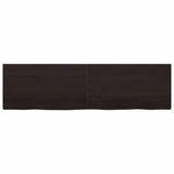 Wall Shelf Dark Brown 220x60x cm Treated Solid Wood Oak 363858