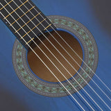 12 Piece Classical Guitar Beginner Set Blue 4/4 39 70109