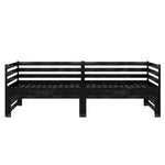 ZNTS Pull-out Day Bed without Mattress Black 2xcm 806969