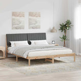 Bed Frame with Headboard Brown 180 x 200 cm Solid Pine Wood 3394404