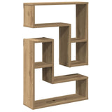 Wall Cube Shelves 2 pcs Artisan Oak 50x15x50 cm Engineered Wood 856605
