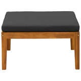 Garden Footrest with Cushion Solid Acacia Wood Natural 42022071