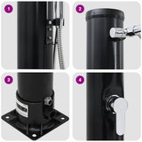 Outdoor Solar shower Black 217 cm PVC and Aluminium 42003410