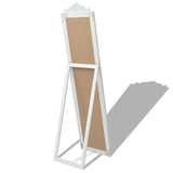 243691 Free-Standing Mirror Baroque Style 160x40 cm White