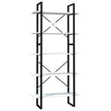 5-Tier Book Cabinet White 80x30x175 cm Engineered Wood 3081988