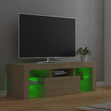 TV Cabinet with LED Lights Sonoma Oak 120x35x40 cm 804349