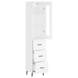 Highboard White 34,5x34x180 cm Engineered Wood 3199249