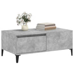 ZNTS Coffee Table Concrete Grey 90x50x36.5 cm Engineered Wood 821120