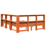 Bookcase Bed without Mattress Wax Brown 150x200 cm Solid Wood Pine 3324316