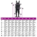 Chest Waders with Boots Black Size 45 4016988