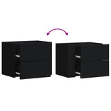 ZNTS Wall-mounted Bedside Cabinets 2 pcs Black 45x30x35 cm 848328