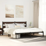 Bed Frame without Mattress with Headboard Brown Oak 190x200 cm 4017157