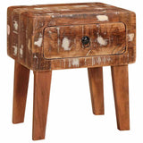 End Table with Drawer Brown 40 x 32 x 46 cm Solid Reclaim Wood 4104556