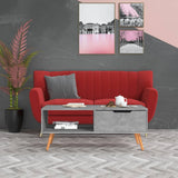 Coffee Table Concrete Grey 100x49.5x43 cm Engineered Wood 326790