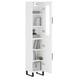 Highboard White 34.5x34x180 cm Engineered Wood 3199193