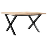 Coffee Table X-Frame 60x60x40.5 cm Solid Wood Pine and Steel 3282748