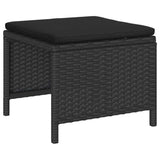 Garden Sofa Set 6 pcs Black Poly Rattan 4104700