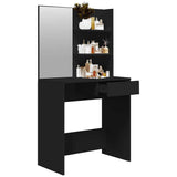 Dressing Table with Mirror Black 74,5x40x141 cm 802805